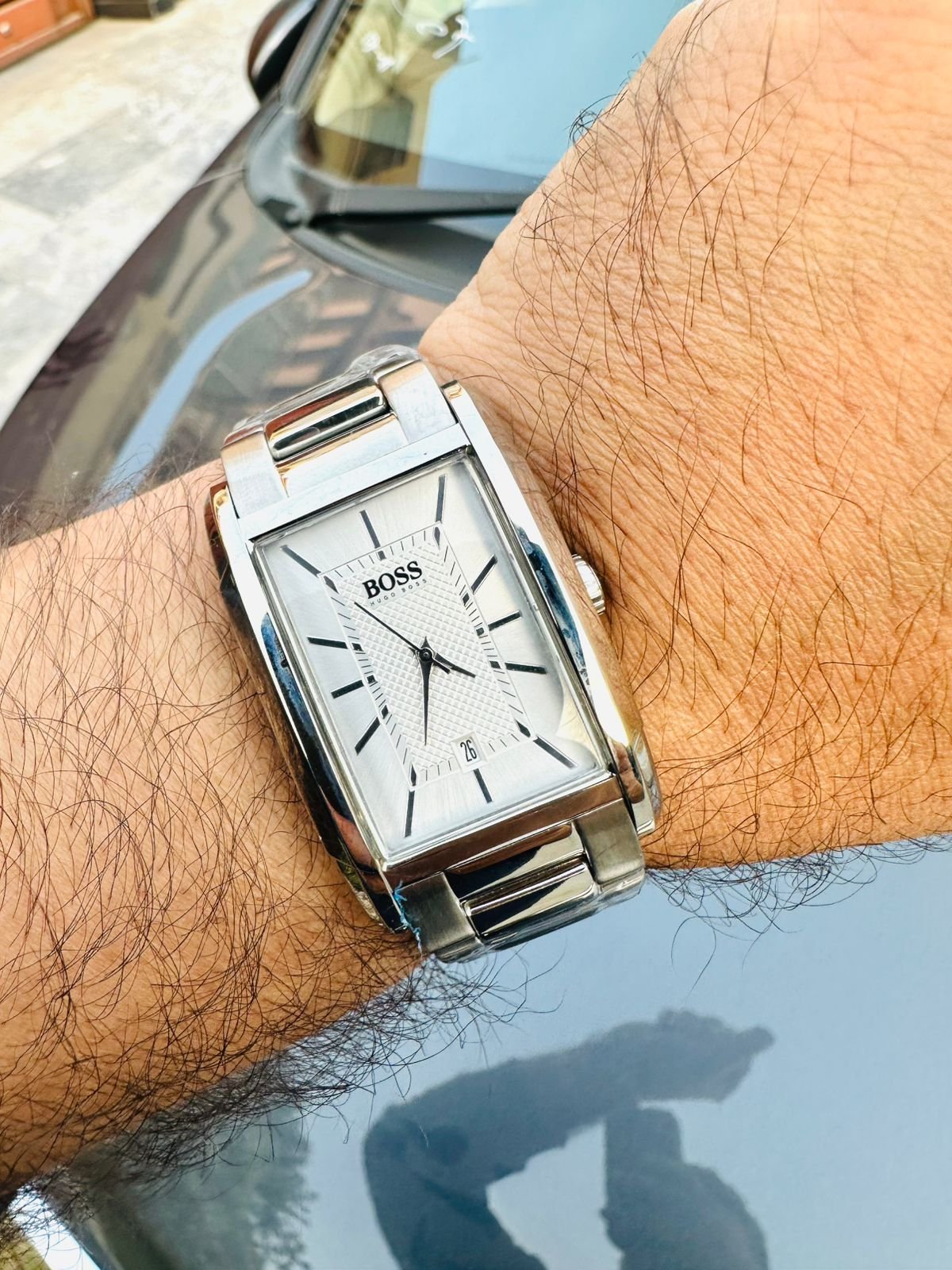 Hugo Boss Branded Tank shaped Watch - Image 2